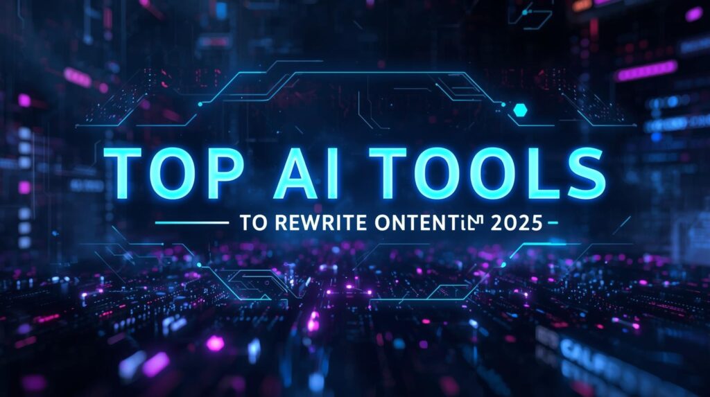 AI Tools to Rewrite Content Top AI Tools to Rewrite Content in 2025
